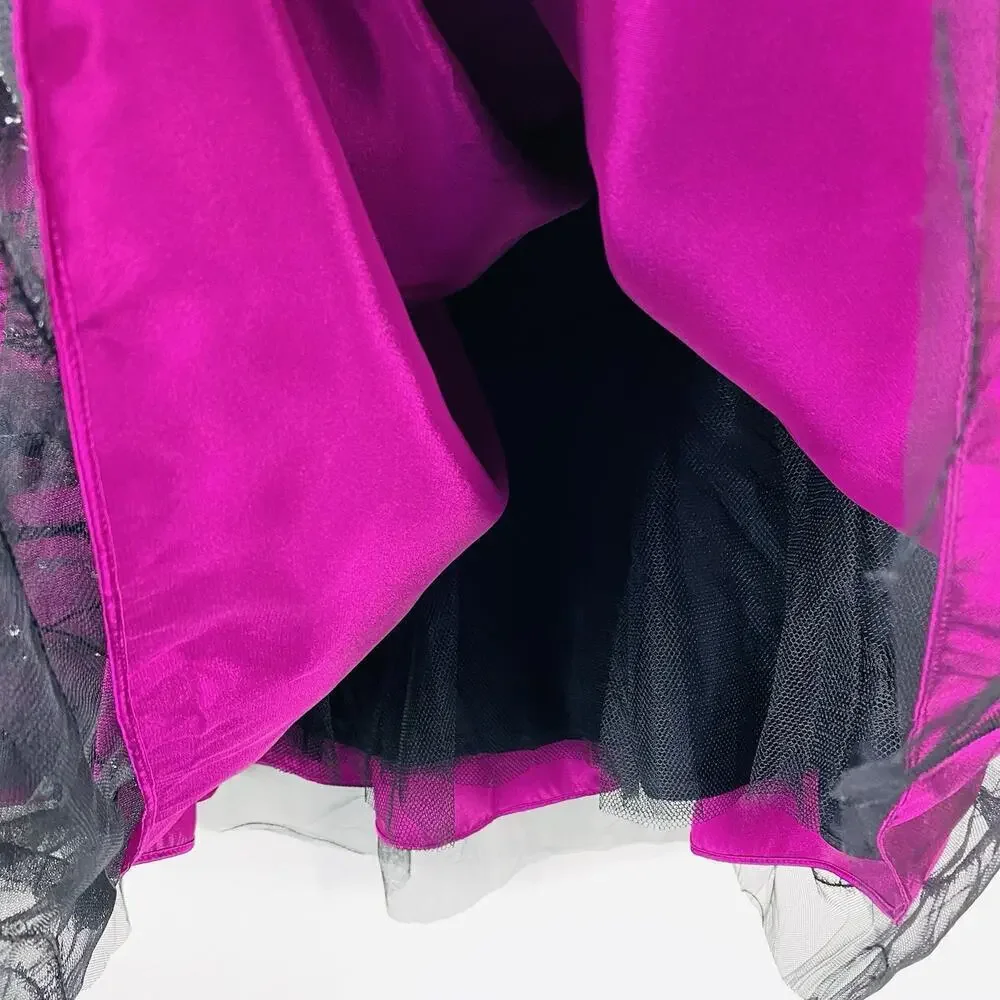 Adrianna Papell Size 4 Evening Essentials Tulle Sequin Skirt Purple Party Event